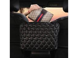 Porta Bolso Para Coche, Organizador De Cuero Entre Asientos Con Red, Almacenamiento Seguro Y Fácil Instalación