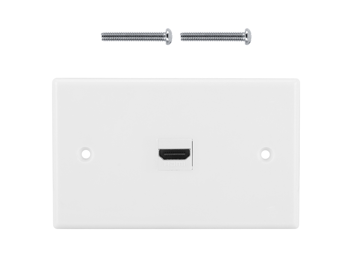 Placa De Parede De Encaixe Hdmi (para Transmissão De Áudio E Vídeo, Com Instalação De Encaixe)