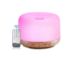 Laxiscreed Purificador De Ar Ultrassônico Com Aromaterapia, Luz De 7 Cores, 500ml E Controle Remoto