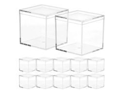 Conjunto De 12 Caixas Quadradas Transparentes Para Doces, Caixas De Presente Em Plástico Para Embalagem. Aquaforge