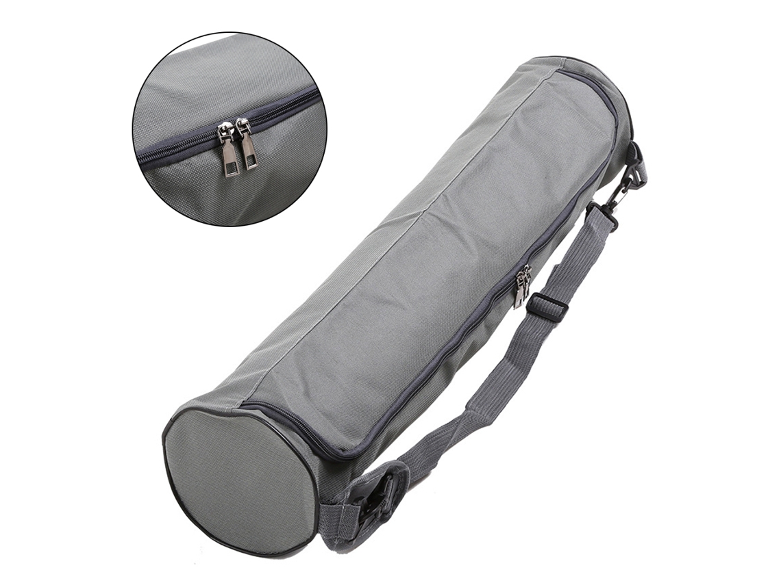 Bolsa para colchonete de yoga com fecho zipper, cinto ajustável, durável, multifuncional, academia S/MARCA