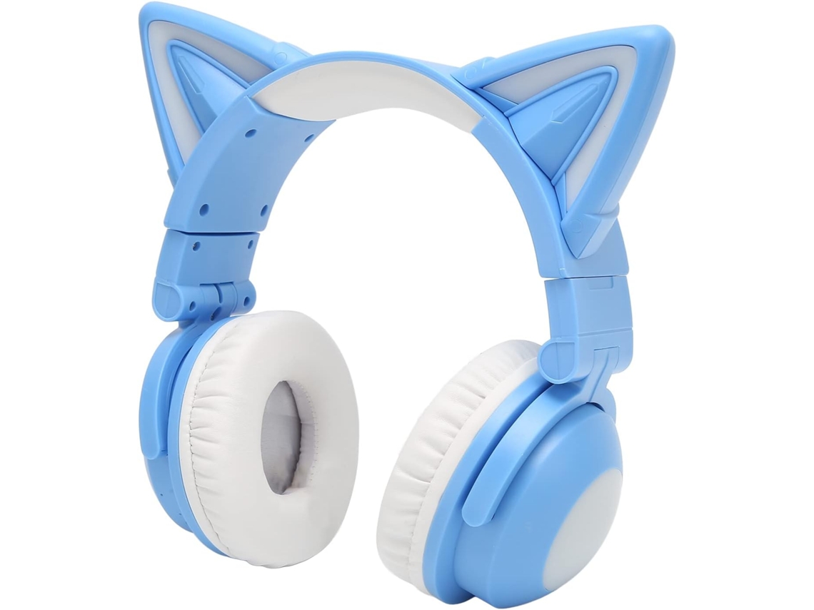 Fone De Ouvido Bluetooth Estéreo Com Orelhas Gato Ajustáveis E Fofos