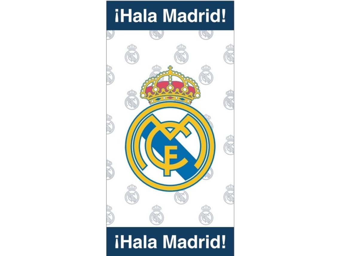 Toalha De Microfibra Do Real Madrid Com Escudos, 140x70 Cm 87239