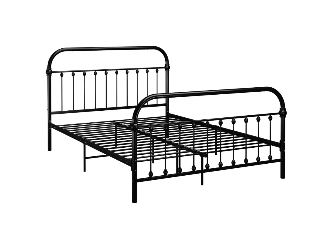 Estrutura de Cama Metal 160x200 Cm Preto MAISON EXCLUSIVE