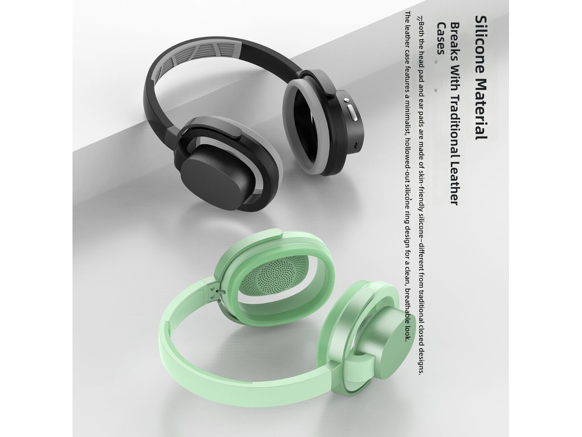 Fone de Ouvido Bluetooth Sem Fio Over Ear Estilo Retro, Graves Potentes, Microfone, Compatível com Celular e PC | CHABERLU