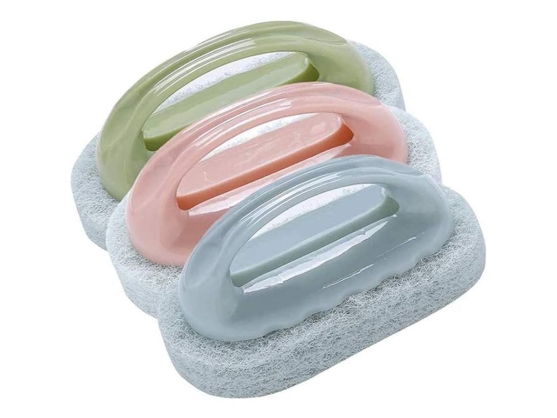 3 escovas de limpieza esponja mágica para cocina, baño, tubo, suelo, pared, azulejo, reutilizable, S/MARCA