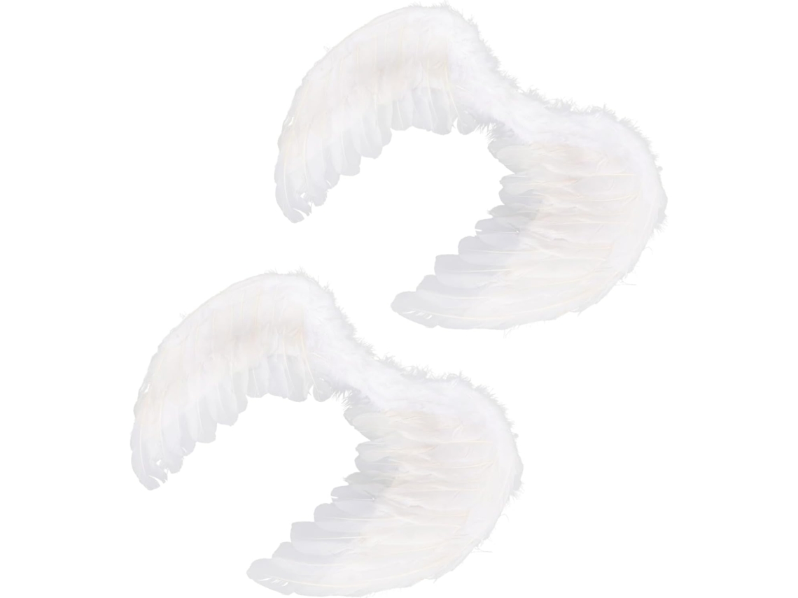 Asas De Anjo Brancas, Leves E Práticas, 2 Unidades, Para Meninos E Meninas, Feitas De Papel E Ferro.
