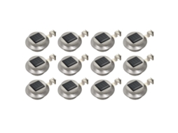 Vidaxl Candeeiro De Exterior Solar Led 12 Pcs Branco Redondo 12 Cm