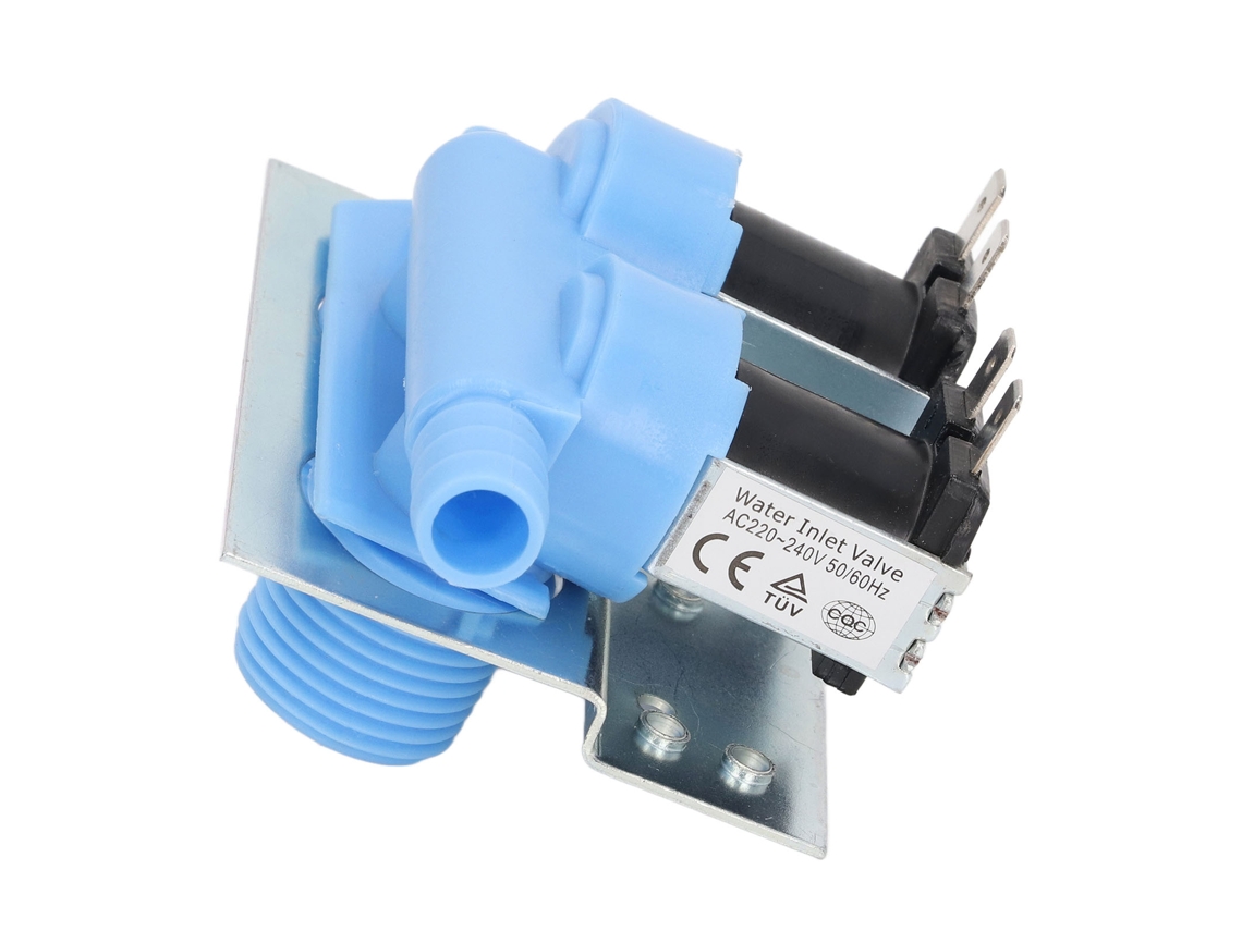 Kit Válvula Entrada Água Máquina Lavar 285805 Com Suporte 2 Bocas Substituição 220-240v