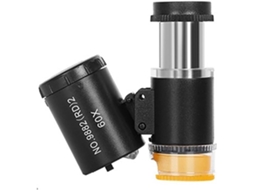 Kit de Mini Microscópio Portátil de Bolso 60x para Uso em Laboratório, Alimentado por Bateria. SFUSHOS