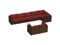 Garden Lounge Set, Garden Lounge Sets Vidaxl Marrom Rattan / Vime (n/a)