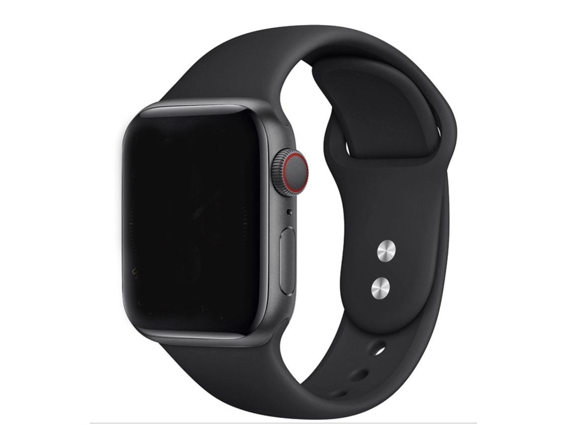 Pulseira de silicone suave para Apple Watch Ultra 3 preta Phonecare