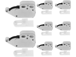 Conjunto Genérico De 8 Fechos Ocultos Com Fechamento Automático Para Portas Armário, Com Mola E Sistema De Abertura Por