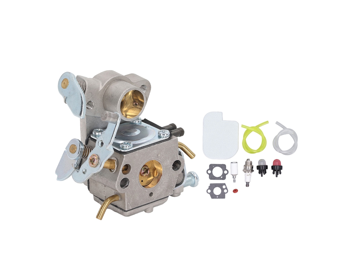 Kit de carburador Primerox com vela para motosserra Poulan SM4218AVX SM4518AVX (Marca S)
