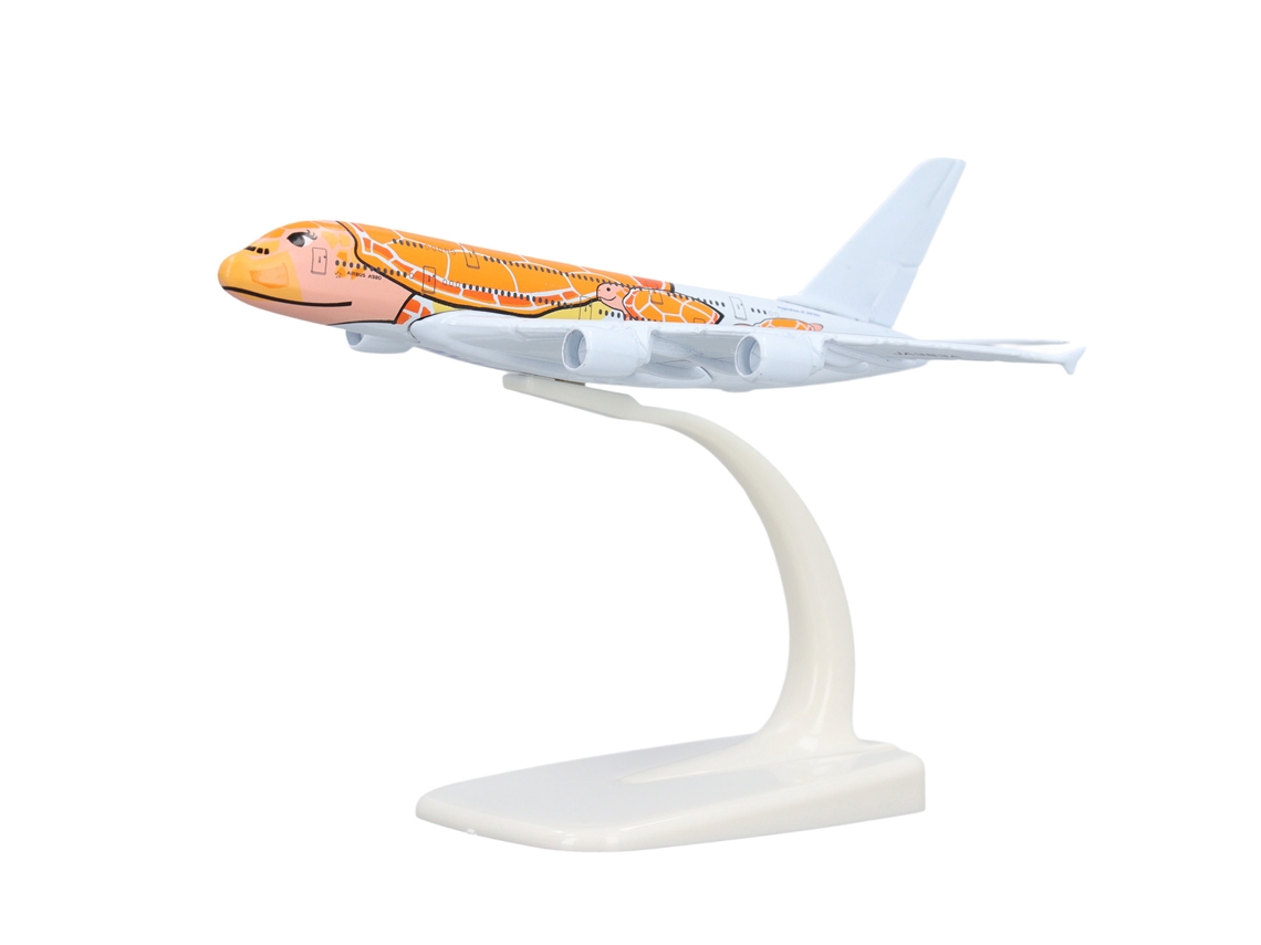 Mali maquete de Avião A380 em Liga 1:500 com Base de Exibição Laranja