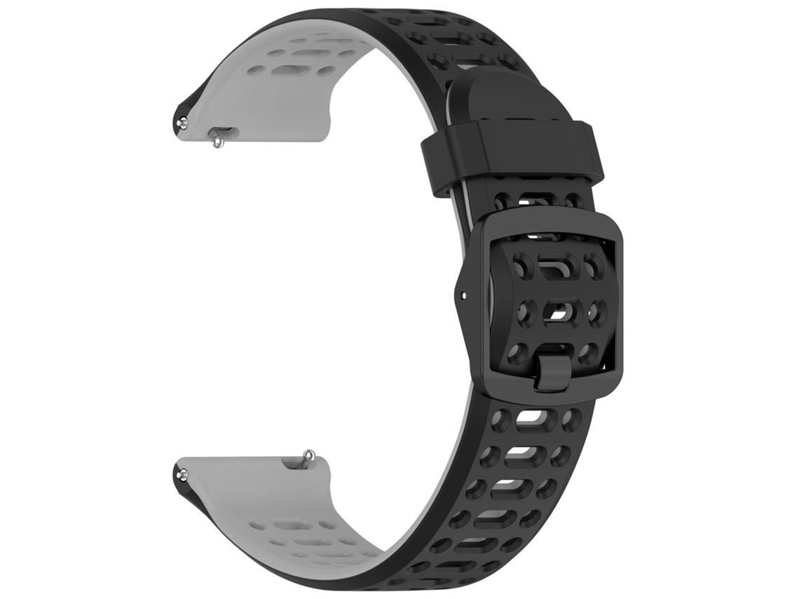 Pulseira de Silicone 20mm para Coros Pace 2 / Apex 42mm Preto e Cinzento PANOONA