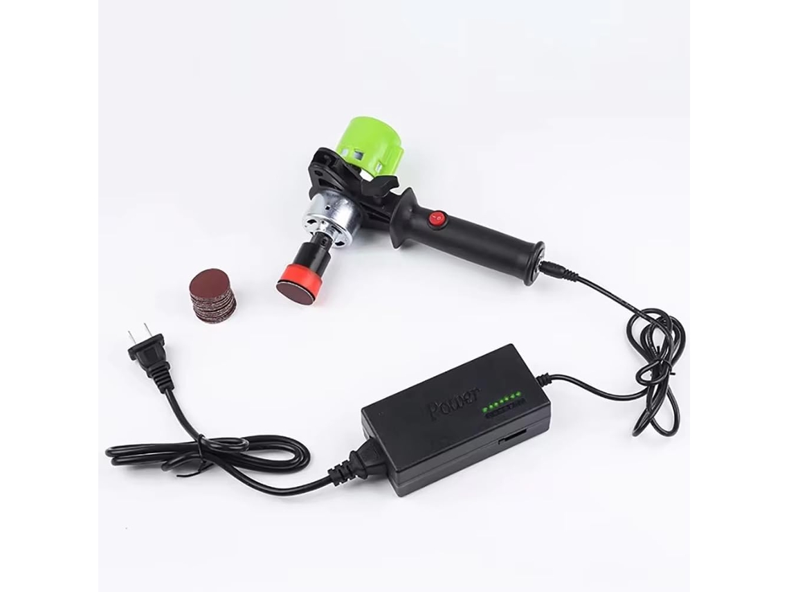 Lixadeira elétrica portátil com disco de 30mm, ferramenta polimento e lixamento alta velocidade, 260W, velo... | S/MARCA