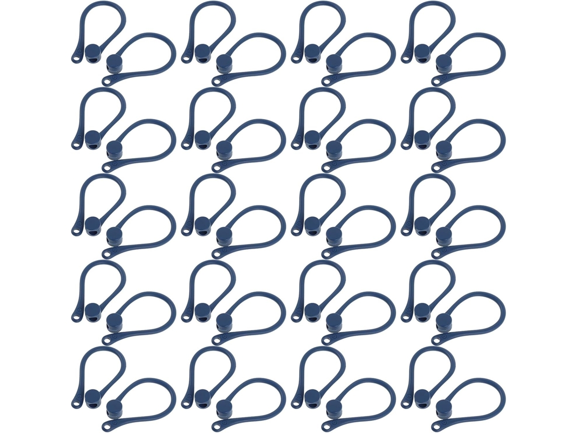 Ganchos De Orelha Anti-perda Mikikit, Azuis, 20 Pares, Leves E Antiderrapantes Para Fones De Ouvido Esportivos