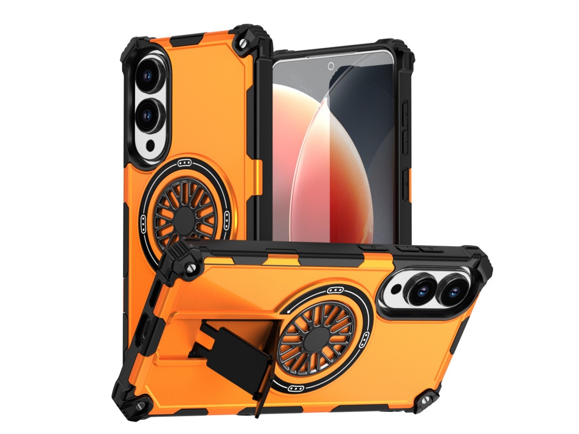 Capa Para Celular Samsung Com Suporte Magnético, Giroscópio De Descompressão E Proteção Contra Quedas.laranja, Samsung A16