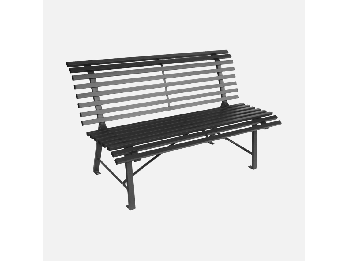 Banco De Jardim De Aço, 2 Lugares, Antracite Sweeek