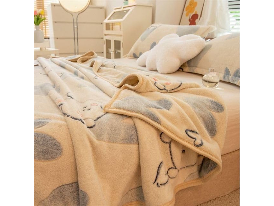 Mantas de Flanela Coral Fleece Macias e Quentes para Camas Imitação Pele Vison Manta Sofá Cor Sólida Inverno,