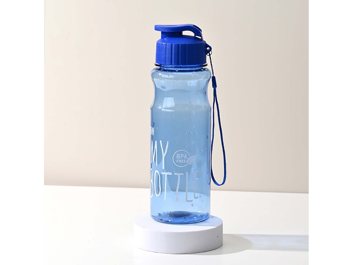 Garrafa de Água Esportiva Criativa , Grande Capacidade, Reutilizável e Resistente À Corrosão. MDUG (azul Escuro)
