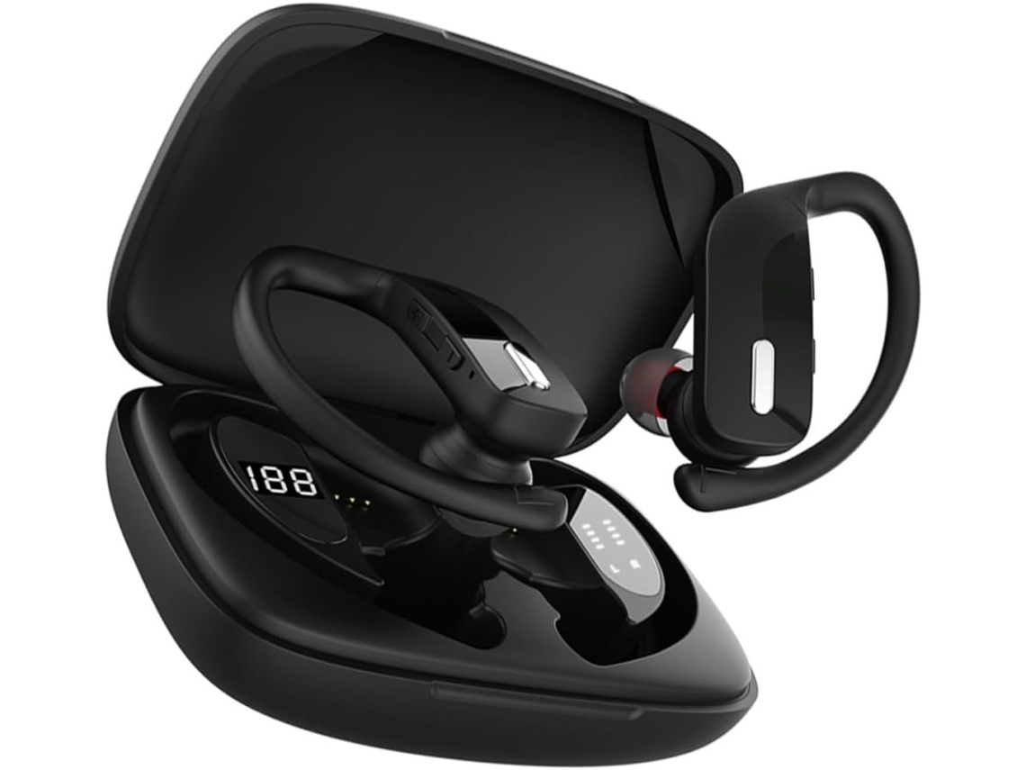 Shineofi Écouteurs Sans Fil Étanches Noirs Son Clair, Mini Casque Audio Em Abs Et Silicone, Léger Et Facile À