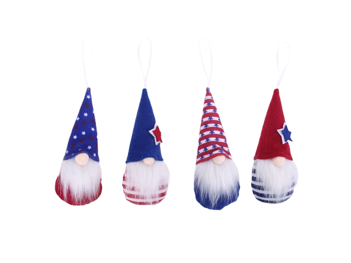 Laxiscreed Bonecos De Bandeira Americana 2021 Para Decoração Do Dia Da Independência, Pack De 4 Sem Rostos