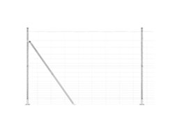 Conjunto 1 Poste De Cerca Externo Vidaxl Prateado Aço (25 X 1,6 M)