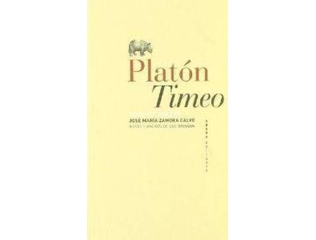Livro Platón Timeo de José María Zamora Calvo (Espanhol)