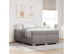 Vidaxl Estrutura da Cama Cinzento acastanhado 140 X 200 Cm Tecido
