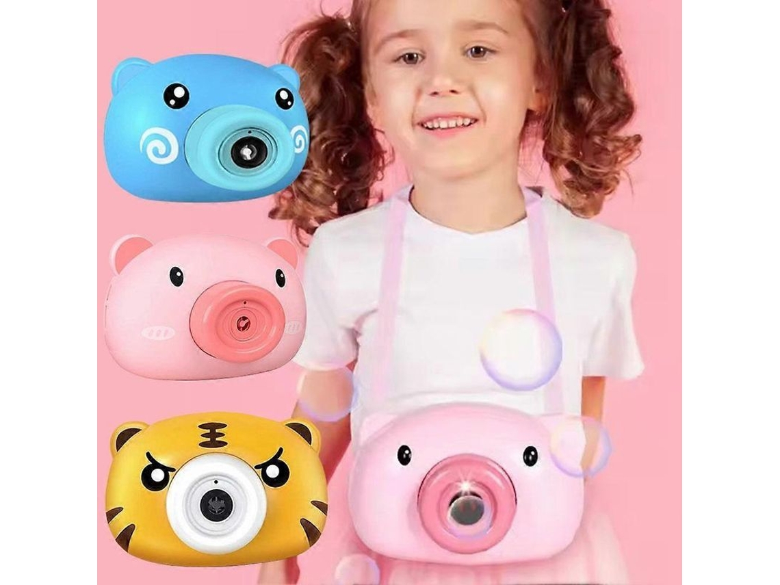 2026 máquina Automática de Burbujas Con Luz Y Música para Niños, Cámara, Juguete de Regalo, Cerdo Azul