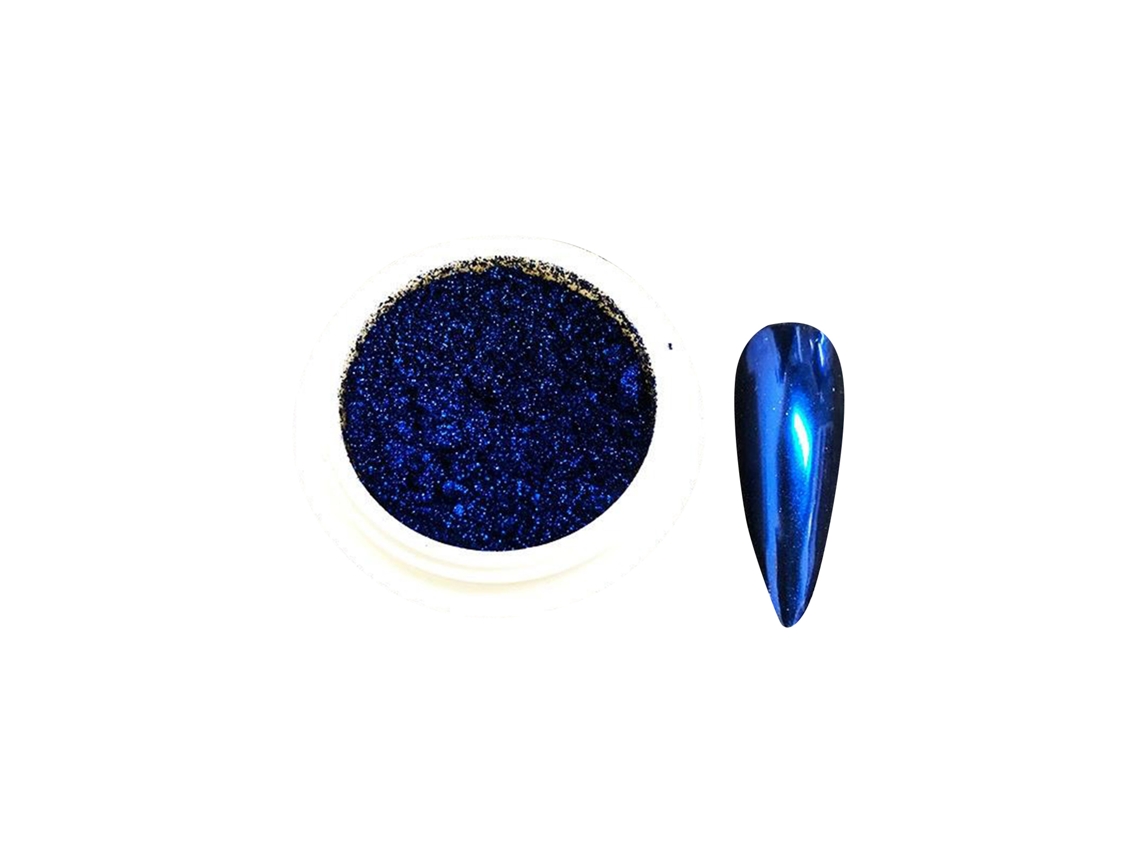 Pó De Espelho Para Unhas (pó De Espelho Laser Azul Real) Eoocoo