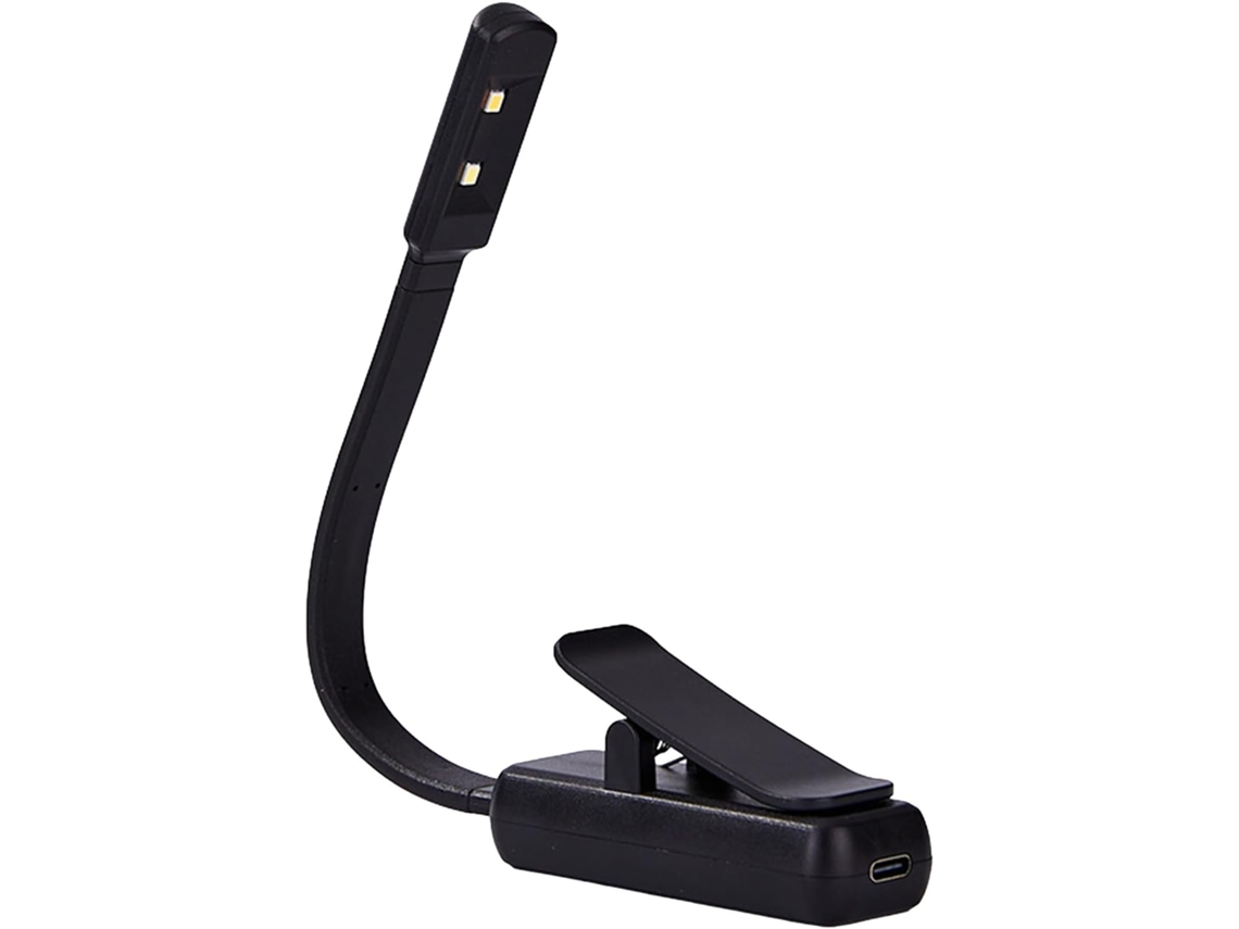 Luminária De Leitura Led Com Brilho Ajustável Em Duas Posições Recarregável Via Usb Para Proteção Ocular Ideal Uso