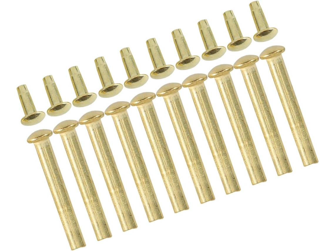 Rebites De Metal Banhados A Ouro Para Leques Dobráveis, Kit Com 10 Unidades | Aço Inoxidável