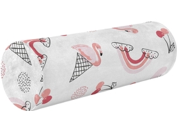 Rodinhas, Apoio Lombar, Sorvete Estampa Flamingo Suporte Cervical Ergonômico