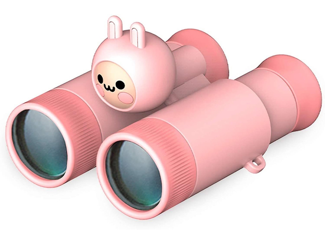 Binóculos Infantis 10x Mini Compactos Brinquedo Alta Resolução Real Optics Observação Pássaros Viagem Camping Presente Meninos Meninas Rosa Bestvite