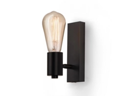 Lâmpada De Parede Industrial Negra, Base Retangular, Lâmpada E27, 220 V