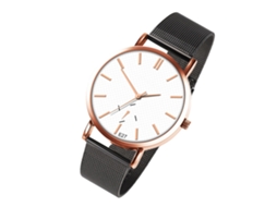 Reloj De Cuarzo De Pareja Con Correa De Malla, Estilo Casual Y Moderno (branco Ouro Rosa Preto)