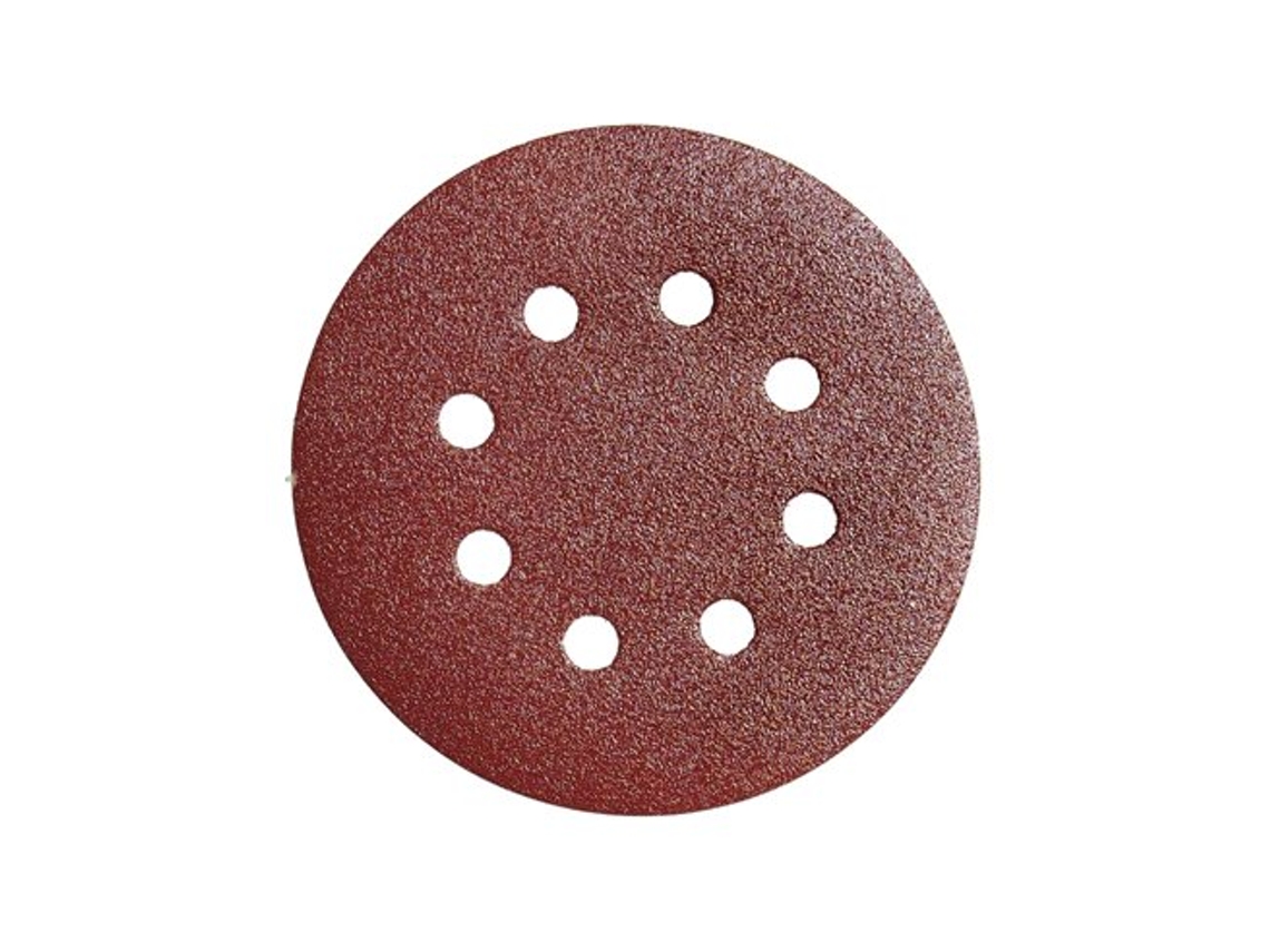 Disco De Lixa De Reposição Com Velcro Ø 125 Mm. Com 180 Furos De Grãos Wolfpack Linea Profesional (10 Peças)