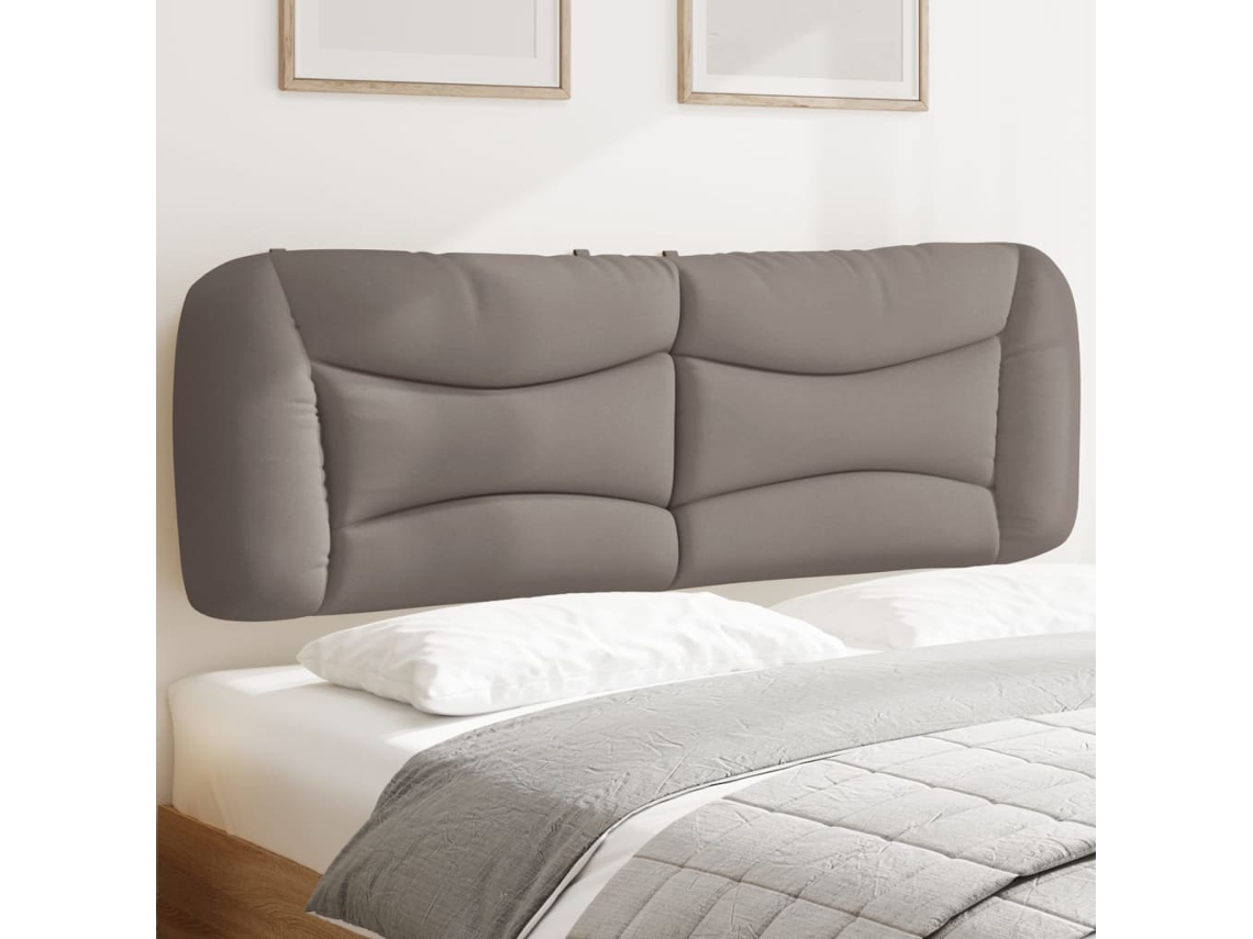 Vidaxl Almofadão De Cabeceira Hvar 160 Cm Tecido Cinzento-acastanhado