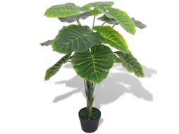 Vidaxl Planta Taro Artificial Com Vaso 85 Cm Verde