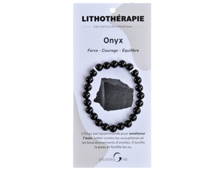 Pulseira Litoterapia Onyx 8 Mm PHARMAGEM