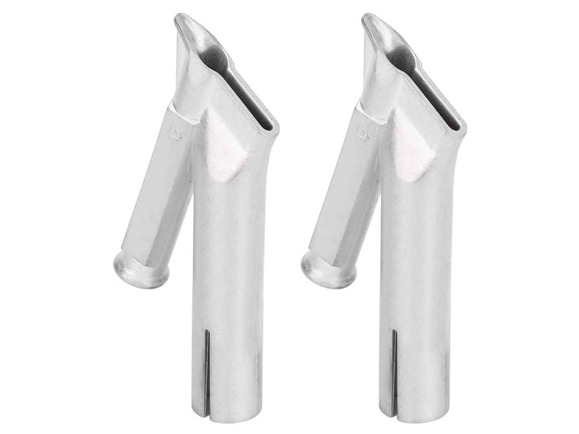 2 Peças De Bico De Pistola De Soldagem Circular De Aço Inoxidável Acessórios Para Soplete De Ar Quente De Plástico