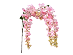 Vinha Artificial de Wisteria Rosa Profundo em Seda, 97cm LAXISCREED
