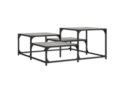 Coffee Table, Coffee Tables Vidaxl Cinzeto Madeira Processada (87.5 X 87.5 X 40 Cm)
