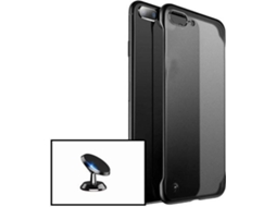 Kit Capa e Suporte iPhone SE 2020 Naked Bumper Transparente e Preto