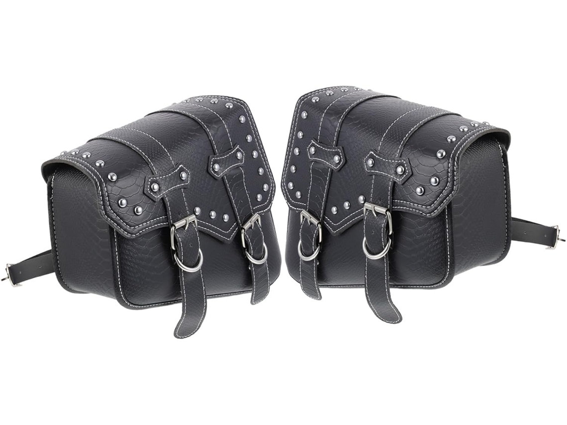 Bolsa de transporte para motocicleta, alforjes laterais retrô para ferramentas.