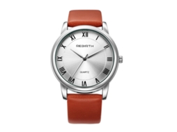 Reloj De Pulsera De Cuarzo Con Correa De Cuero Pu Rebirth Numerales Romanos Moda Rojo