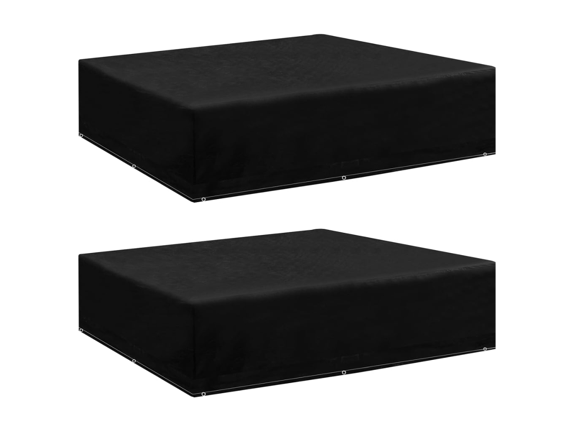 Vidaxl Capas Para Mobiliário De Jardim 2 Pcs 8 Ilhós 200x200x70 Cm